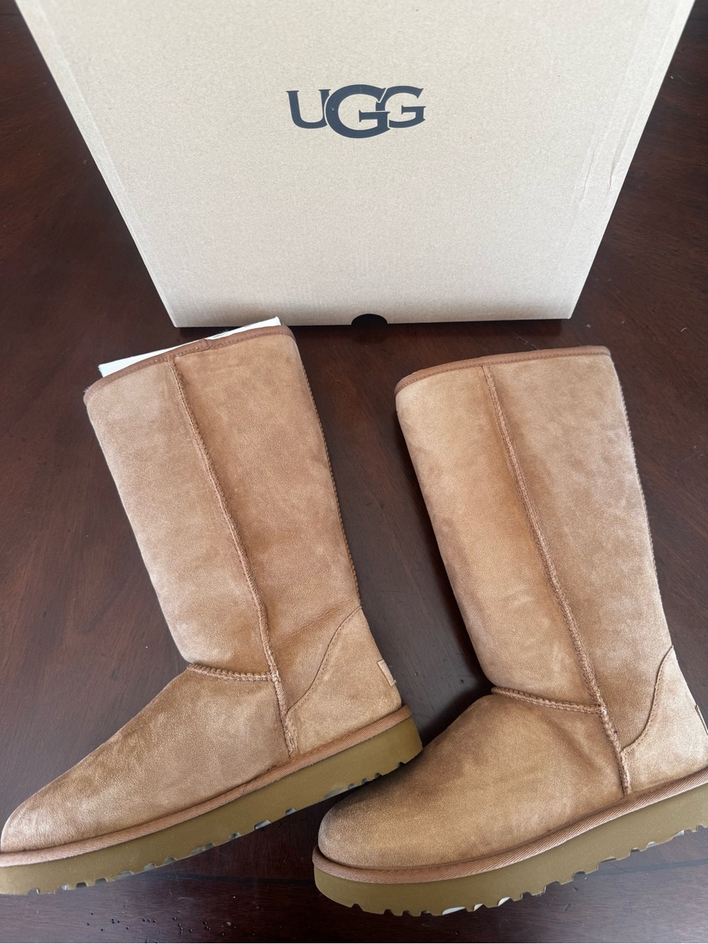 UGG Tall Suede Boots in Chestnut Tan